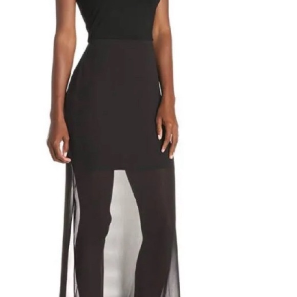 NWT Vince Camuto Chiffon Overlay Tank Dress back zipper - Picture 9 of 9